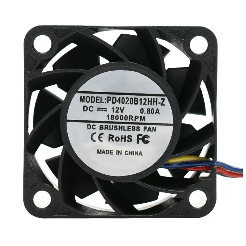 4020 DC12V 0.8A PD4020B12HH-Z Dual Ball Bearing Fan 40mm Electronic Cooling Fan ความเร็วสูง
