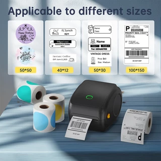 FlashLabel Thermal Printer Y468 เครื่องปริ้นออเดอร์ USB สามารถพิมพ์คำสั่งซื้อขนาด A6/A7 บันทึกการจัดส่ง บาร์โค้ดสำหรับการจัดส่ง Barcode เครื่องปริ้นใบปะหน้าพัสดุ ฉลากสินค้า USB+Bluetooth Thermal Printer เครื่องพิมพ์ฉลากความร้อน
