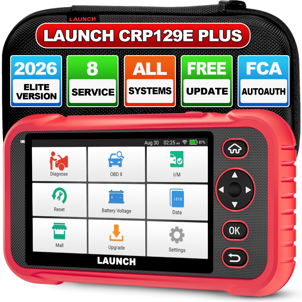 【ใหม่ล่าสุดในปี 2025】LAUNCH X431 CRP129E PLUS Car Full Systems EOBD OBD2 Scanner Diagnostic Tool 8 Reset Services Auto VIN Scan Battery Test Update