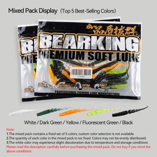 BEARKING ตกปลา Polaris เหยื่อพลาสติกอ่อนสําหรับ Grouper Snapper Snakehead Tarpon Shore Casting ตกปลาน้ําเค็ม Ultralight (50 ชิ้น x 4 ซม./5 ซม.)