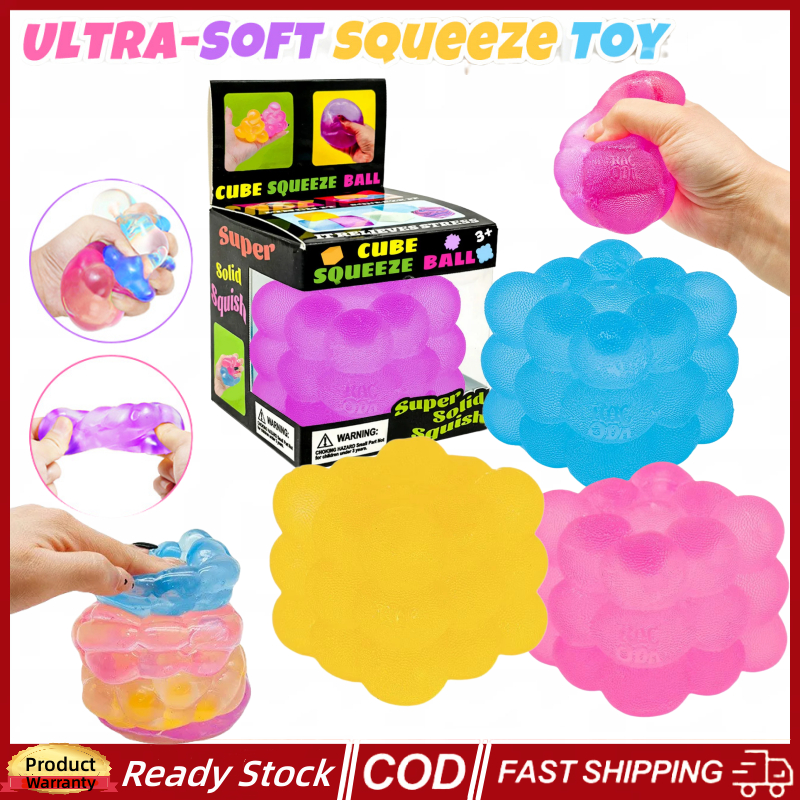 (จัดส่งภายใน 12H) NeeDoh ลูกบอลบีบทรงกลมสีสันสดใส Nice Cube Squishy Fidget ของเล่นความเครียดบรรเทาช้า-rebound Fidgets Sensory ของเล่น