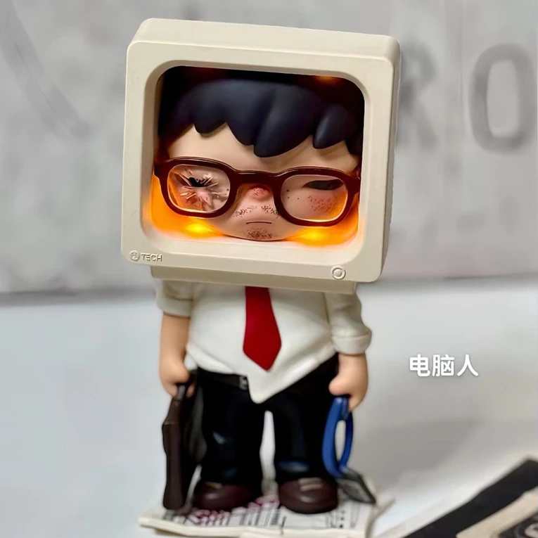 POPMART hirono tamed wildgrass series Figures ของเล่นศิลปะแอ็คชั่น