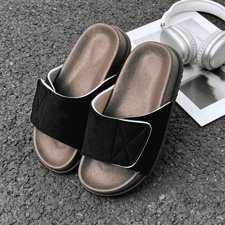 Boy Fashion Sandals All-Match Adjustable Velcro Retro Style Soft สบาย