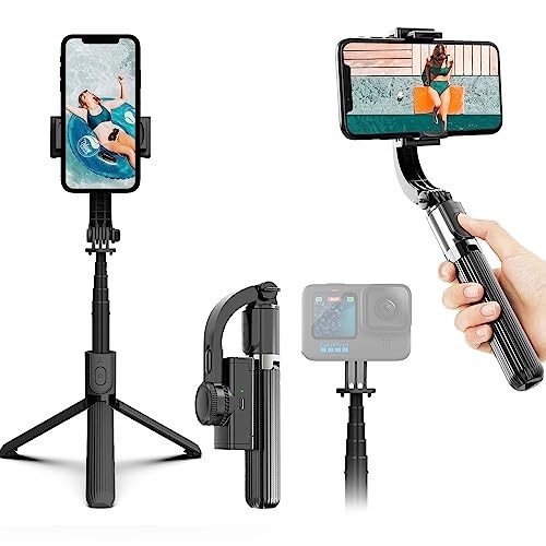 GIMBAL STABILIZER ขาตั้งกล้อง Selfie Stick สําหรับโทรศัพท์ Anti-Shake Selfie Stick ขาตั้งกล้องบลูทูธ