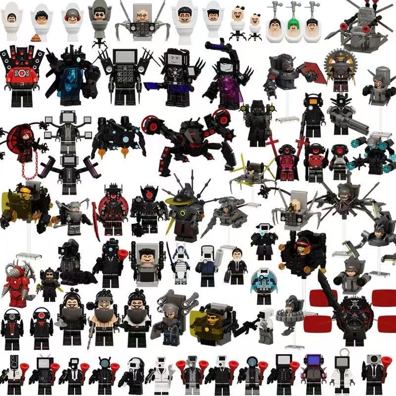 Skibidi Toilet Action Figure Titan Drill Man Spider Speaker Man MJ Toilet Gangster Toilet Suspended Toilet Man ของเล่นคอลเลกชันบล็อกอาคารสําหรับเด็ก