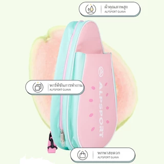 ALPSPORT กระเป๋าเป้ลายฝรั่ง Guava Backpack สีชมพูมิ้นท์ Mini Badminton Sports Bag หนังลามิเนต กันน้ำ น้ำหนักเบา ใส่ไม้แบด เสื้อผ้า ผ้าขนหนู ขวดน้ำ สะพายไหล่หรือสะพายหลัง ไปเรียน ซ้อมกีฬา เดินทาง Cute Pastel Bag ผู้หญิง นักเรียน COD น่ารัก ใช้ทุกวัน