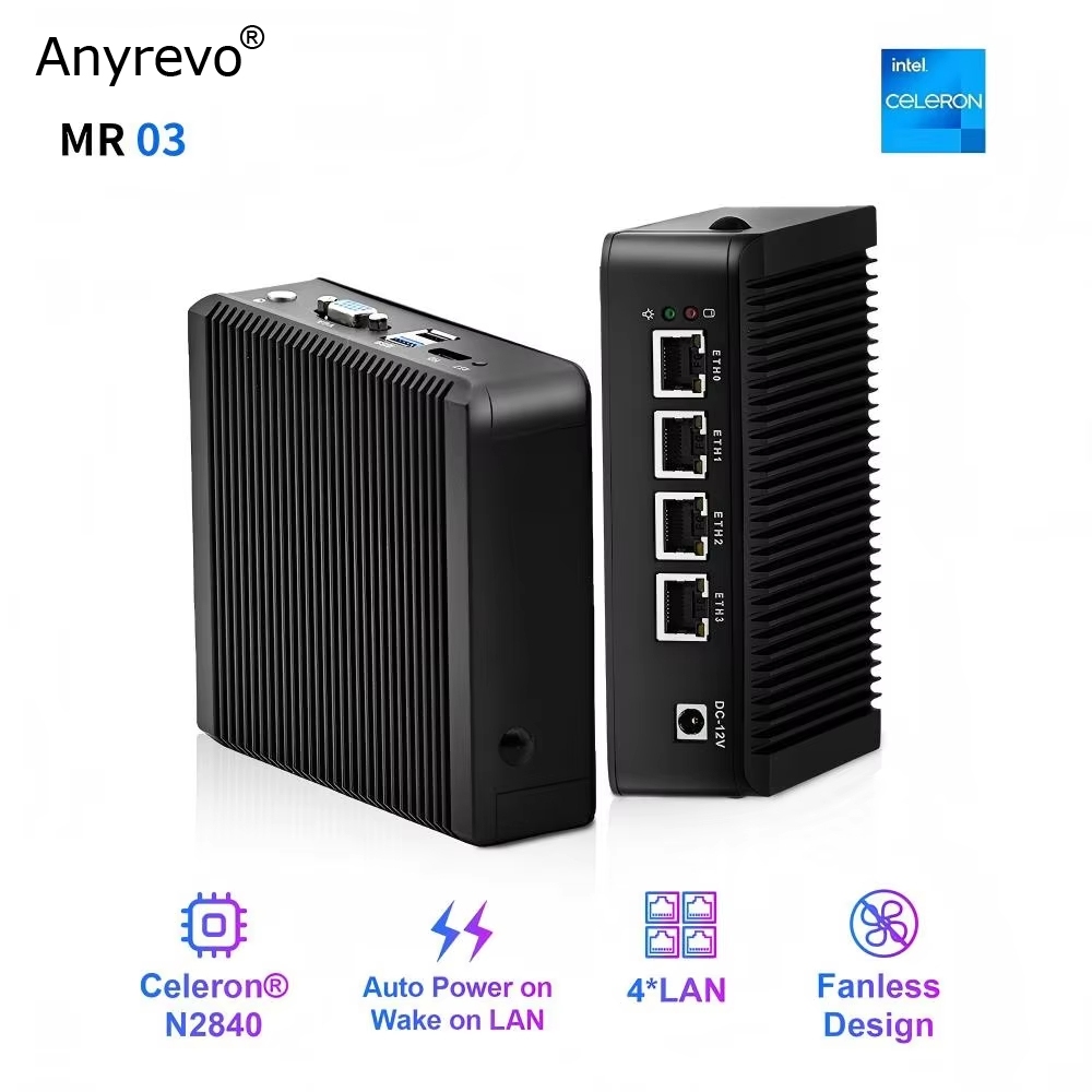ราคาถูก Firewall อุตสาหกรรม PC 4 Gigabit Lans Celeron J1900/ N2940 DDR3L MSATA USB3.0 PfSense OPNsen