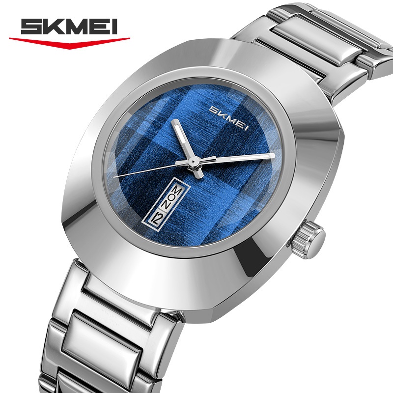 SKMEI สมี 9410 วินเทจผู้ชายนาฬิกาควอตซ์คลาสสิกลายสก๊อตหน้าปัดย้อนยุคกันน้ําธุรกิจชายนาฬิกาของขวัญ