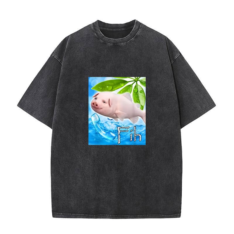 ตลก John Fih Calling Brainrot Meme เสื้อยืดสําหรับผู้ชายผู้หญิงผ้าฝ้าย 100% ล้าง Vintage T เสื้อแขนส