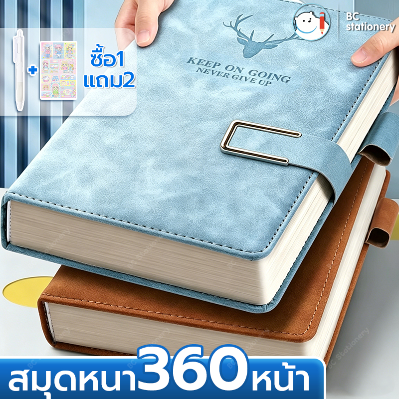 สมุด A5 สมุดโน๊ต พร้อมที่เสียบปากกา เส้นแนวนอน เส้นจุด ตาราง กริด กระดาษเปล่า เหมาะสำหรับนักศึกษาและสำนักงาน