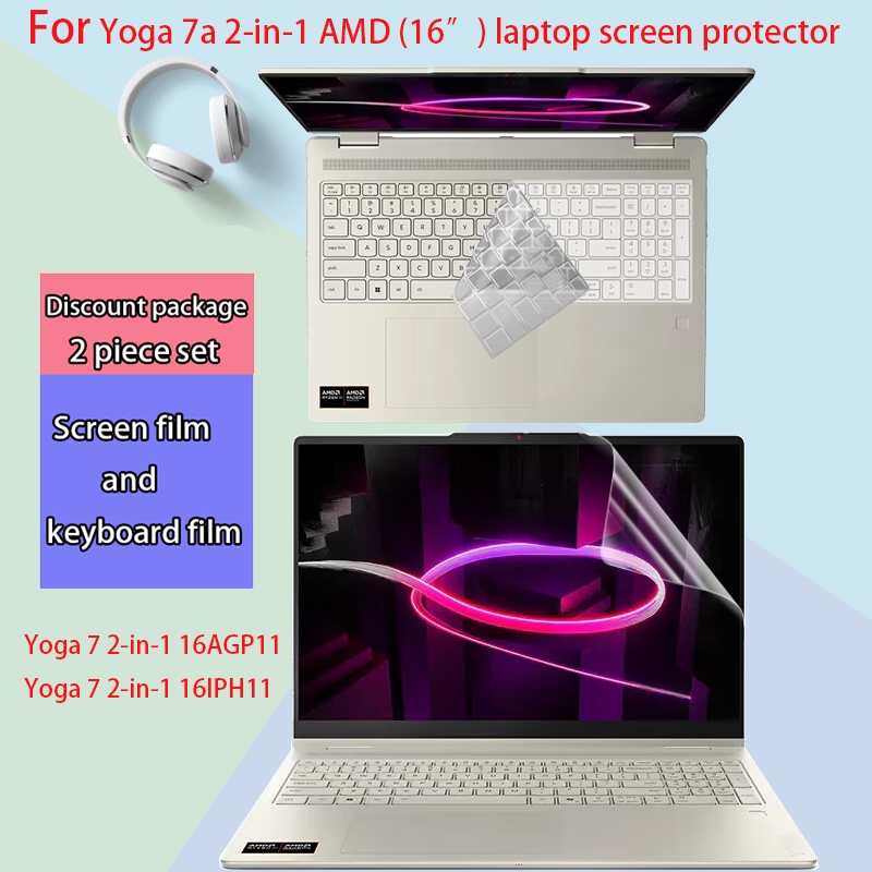 เหมาะสําหรับ Lenovo Yoga 7a 2-in-1 16AGP11 แป้นพิมพ์คอมพิวเตอร์ฟิล์มโยคะ 7 2in1 16IPH11 ป้องกันหน้าจ