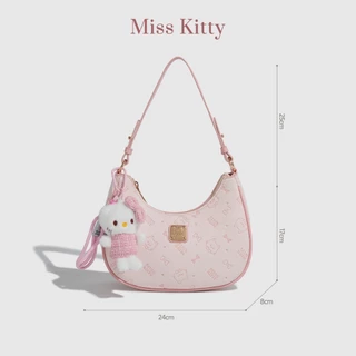 กระเป๋าสะพายข้าง MISS KITTY กระเป๋าสีชมพูน่ารักๆ กระเป๋าสะพายผู้หญิง คิตตี้ของขวัญ สะพายไหล่