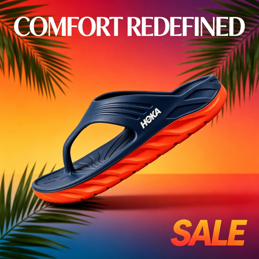 รองเท้าแตะ Hoka Flip Flops ผู้ชาย พื้นหนา ดูดซับแรงกระแทก เหมาะสําหรับชายหาด กลางแจ้ง ในร่ม และกีฬา