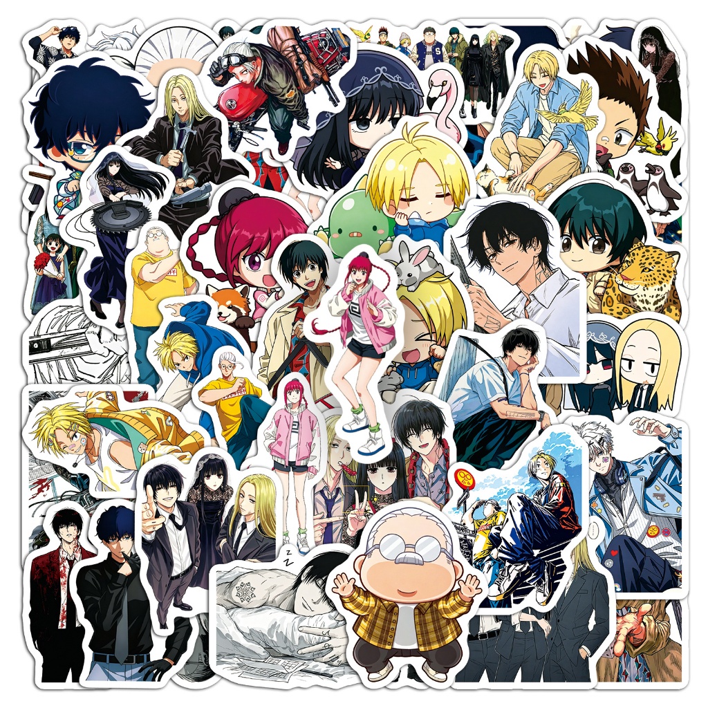 50 ชิ้น SAKAMOTO DAYS สติกเกอร์สําหรับโทรศัพท์แล็ปท็อปสมุดภาพสติกเกอร์หมวกกันน็อคศิลปะ Graffiti กันน้ํา DIY