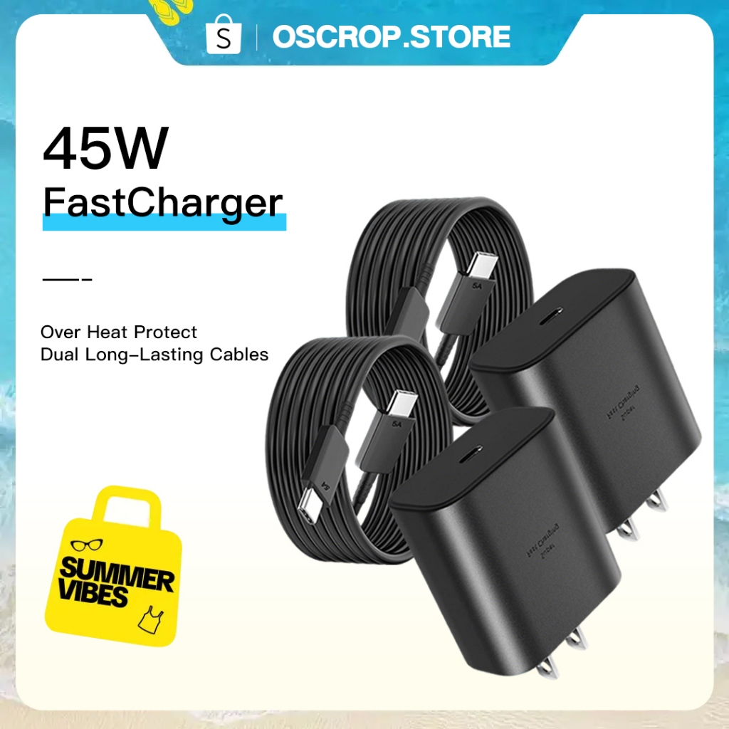 45W USB C Super Fast Charger ประเภท C Charger Fast ชาร์จโทรศัพท์ Android บล็อก 6FT ประเภท C สายชาร์จสําหรับ Sasung Galaxy S26 Ultra/S26+/S25/S25 Ultra/S25+/S24 Ul