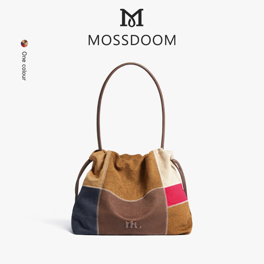MOSSDOOM Ruvi Bag กระเป๋าสะพายข้าง ดีไซน์วินเทจ หนังกลับ สีเอิร์ธโทน จุของได้เยอะ น้ำหนักเบา ใช้ได้ทุกวัน