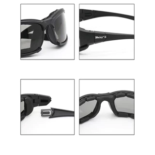 แว่นตาโพลาไรซ์ X7 Sunglasses UV400 พร้อมเลนส์ 4 เลนส์สําหรับการป้องกันทุกสภาพอากาศเหมาะสําหรับการล่าทหารและขี่มอเตอร์ไซค์