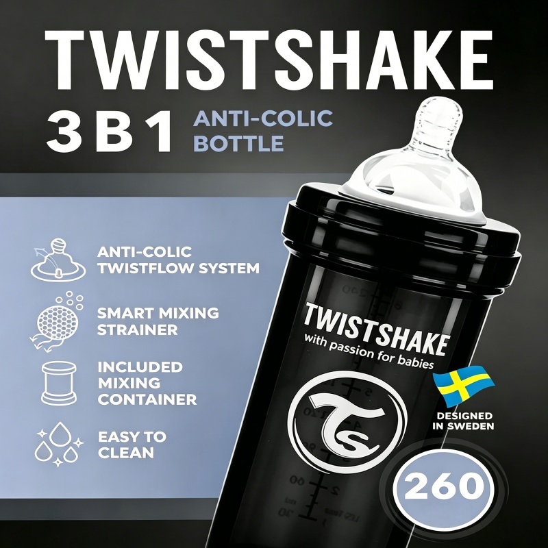 ขวดหัดดื่มป้องกันอาการจุกเสียด Twistshake