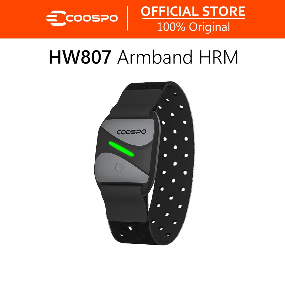 COOSPO HW807 สายรัดแขนวัดหัวใจ ANT+ Bluetooth IP67 สำหรับปั่นจักรยาน รองรับ Garmin Wahoo Bryton