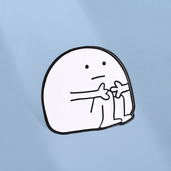 น่ารัก Stick รูปเคลือบ Pin ตลก Meme การ์ตูนตัวอักษรเข็มกลัดปก Badge กระเป๋าเป้สะพายหลังอุปกรณ์เสริมของขวัญสําหรับเพื่อน