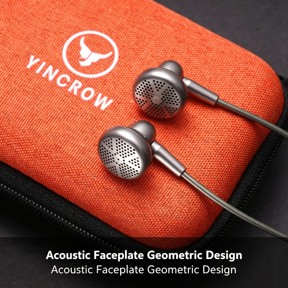 YINCROW Niu-Pai π หูฟังแบน HIFI Audiophile Earbud 3.5 มม. สายช่องเล็ก สวมสบาย ไม่กดหู