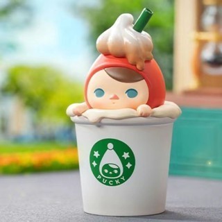 PUCKY Elf Bunny Cafe Series Figure-Made Mystery Box Popmart Desktop ของเล่นอินเทรนด์