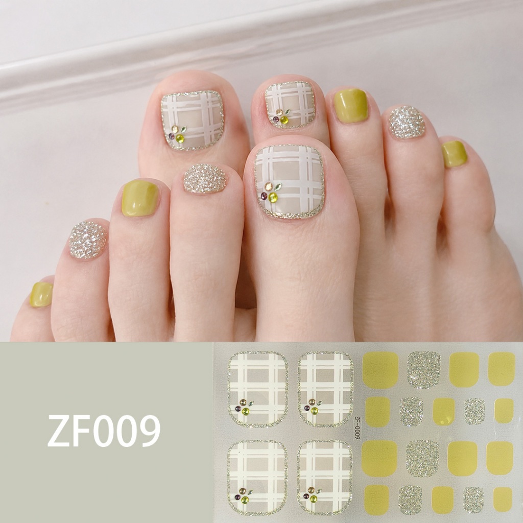 【พร้อมส่ง】ZF สติกเกอร์อัญมณี ไข่มุก 3D สีบรอนซ์ สวยงาม ทนทาน สําหรับตกแต่งเล็บเท้า 22 ชิ้น