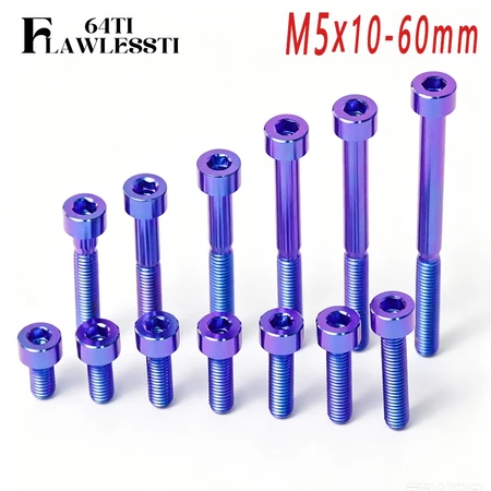 FLAWLESSTI M5x10-60 มม.G5 Titanium Bolt Bodywork Bodycover ABS Sensor Discถังน้ํามันสําหรับForza 350 PCX 160 Giorno 125