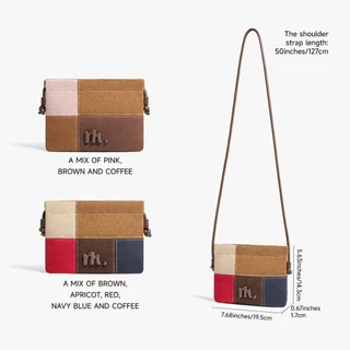 MOSSDOOM Avela Bag กระเป๋าสะพายข้างแฟชั่น กระเป๋าสะพายไหล่สีเอิร์ธโทน ดีไซน์ทันสมัย น้ำหนักเบา