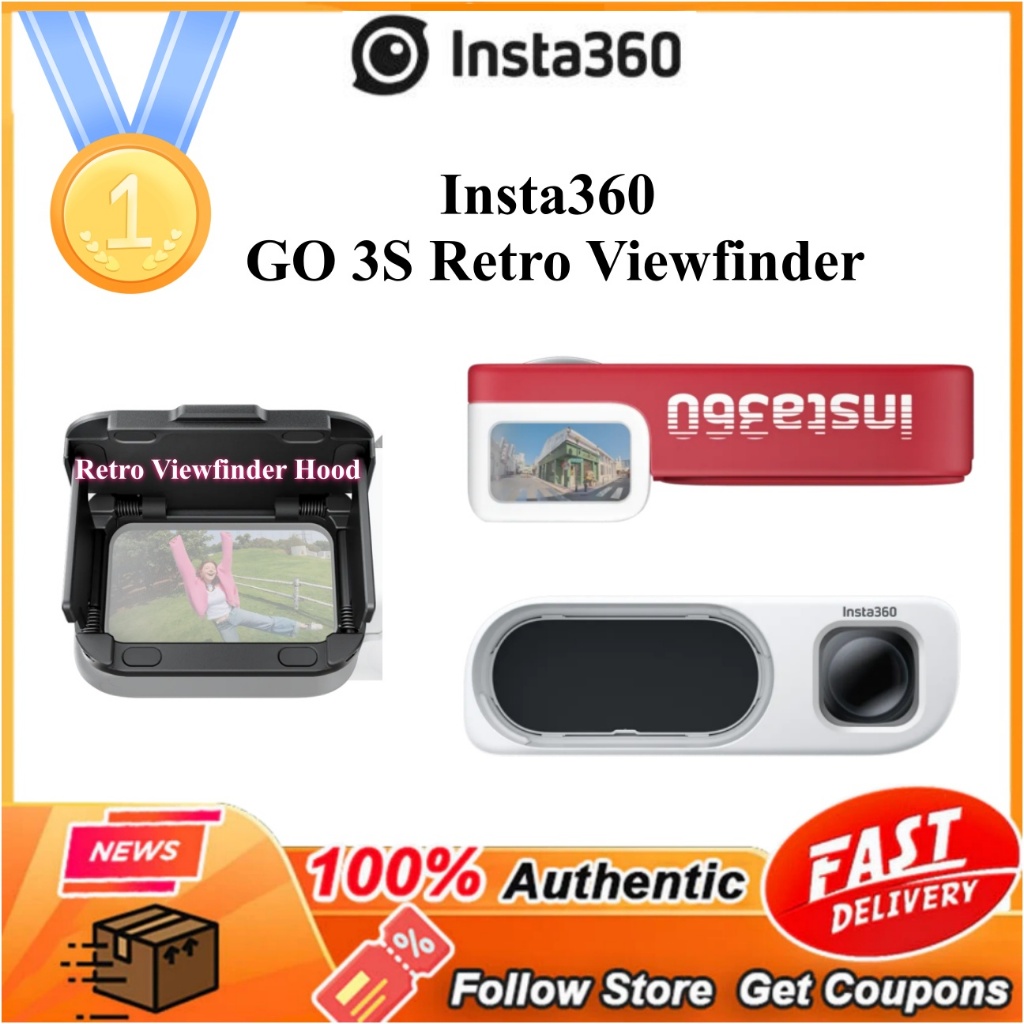 【In stock, ship instantly】New สินค้าของแท้ดั้งเดิม insta 360 GO 3S Retro Waist-Level Viewfinder