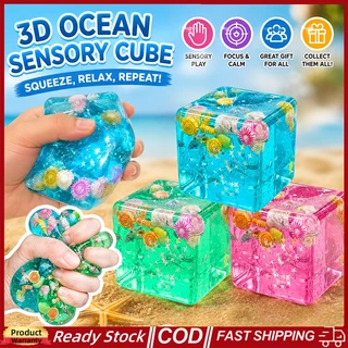 Squishy Ocean Blocks ความเครียด Balls ออทิสติก Sensory ของเล่นช้า Rising ความเครียดความวิตกกังวลบรรเทา Fidget ของเล่น Maltose Water Ball ของขวัญจํานวนมาก