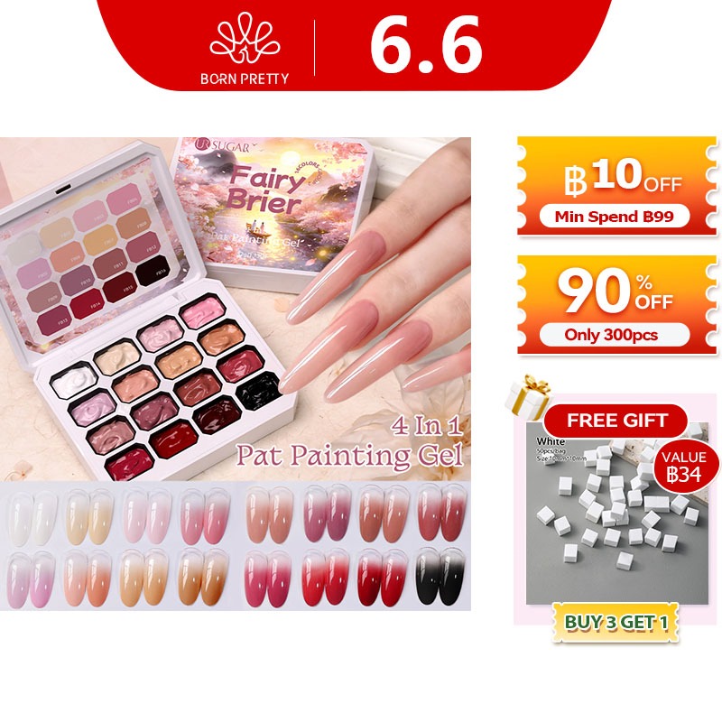 UR SUGAR 16 สีเล็บ Pat ภาพวาดเจล Quick Dry No-wipe เล็บภาพวาดเจลสี-Drawing เปลี่ยนสี Soak Off เจลเคลือบเงา