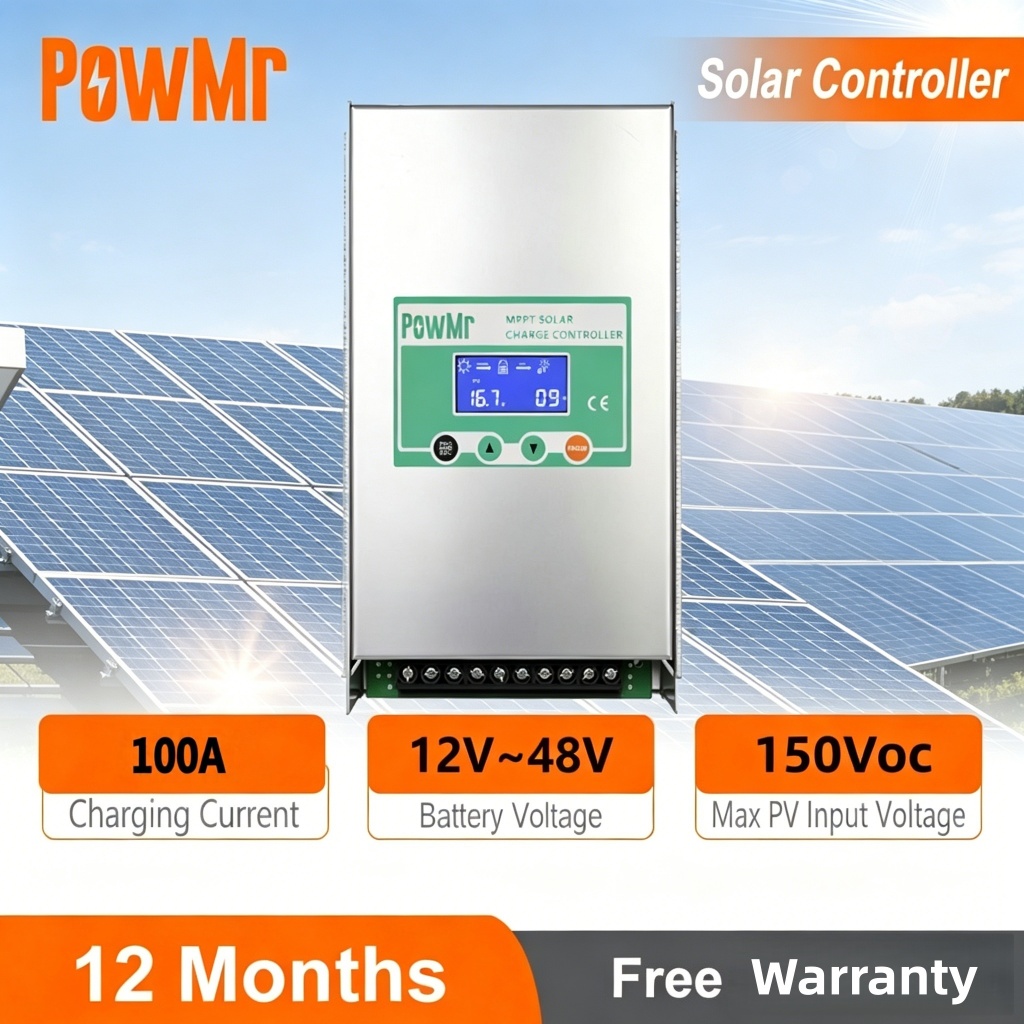 100A MPPT คอนโทรลเลอร์พลังงานแสงอาทิตย์อัตโนมัติ 12 ~ 48V Max PV150V แบตเตอรี่ลิเธียมรองรับ