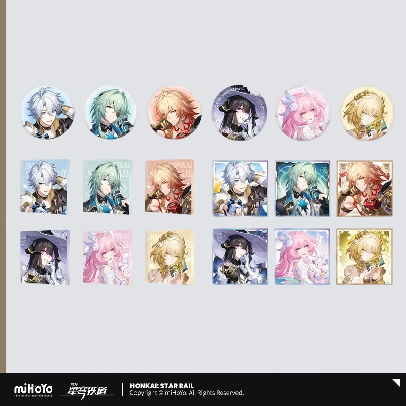 Sunsyea Honkai Star Rail สินค้าอย่างเป็นทางการ miHoYo เดิมแท้ YZTGW Series Badge Dan Heng Gepard Jing Yuan มีนาคม 7th