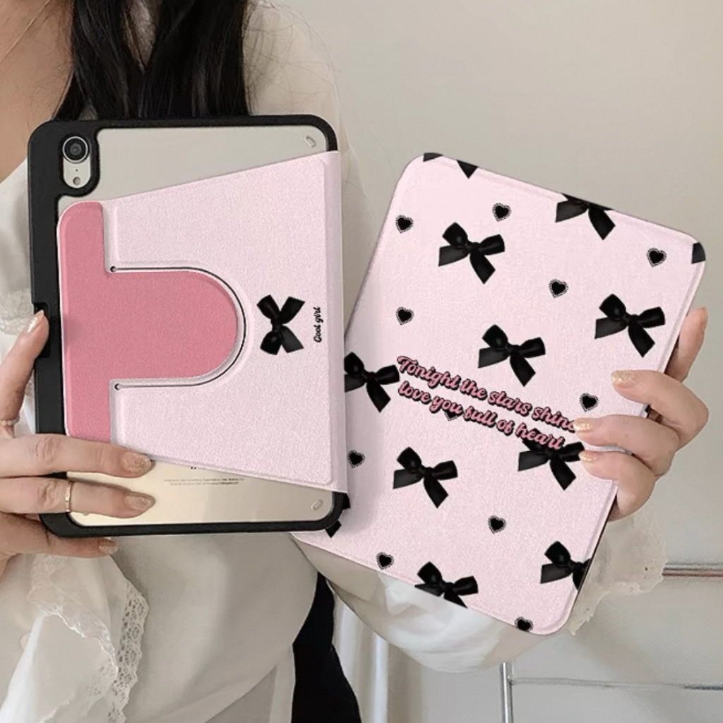 สําหรับ iPad mini 7 6 5 4 8.3" 7.9" A17 Pro โปร อะคริลิคใสแท็บเล็ตป้องกันกรณีแฟชั่นทาสีรูปแบบ 360° ฝ
