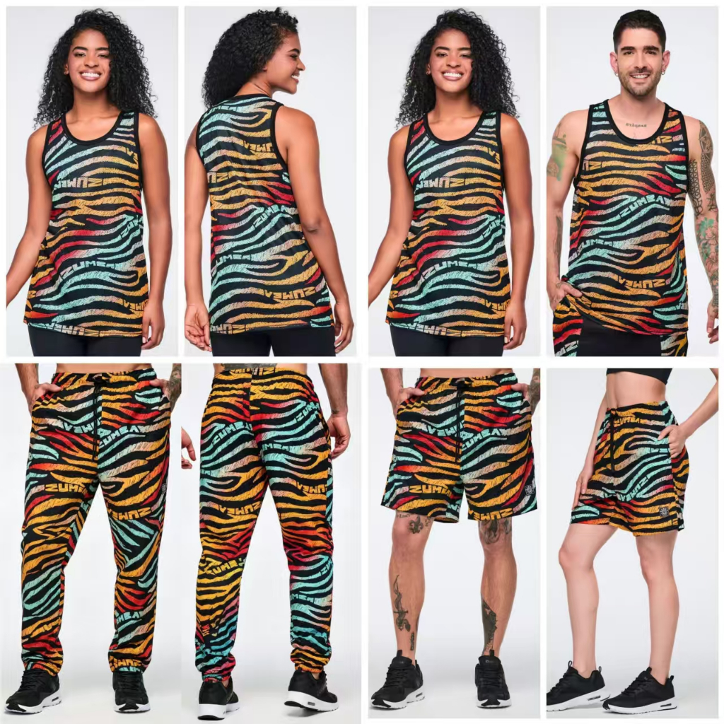 ZUMBA 2026 ชุดกีฬาสไตล์ใหม่ Quick-Drying เสื้อกั๊กกางเกงกางเกงขาสั้น ZUMBA ผู้ชายผู้หญิง