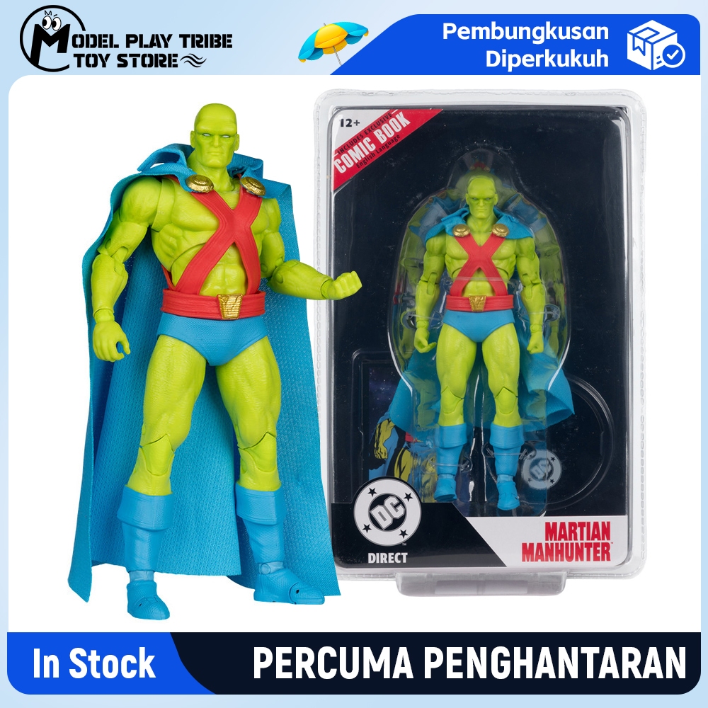McFarlane Martian Manhunter (DC Page Punchers: Justice League 77) ฟิกเกอร์ 7" พร้อมโมเดลแอ็คชั่นการ์ตูน