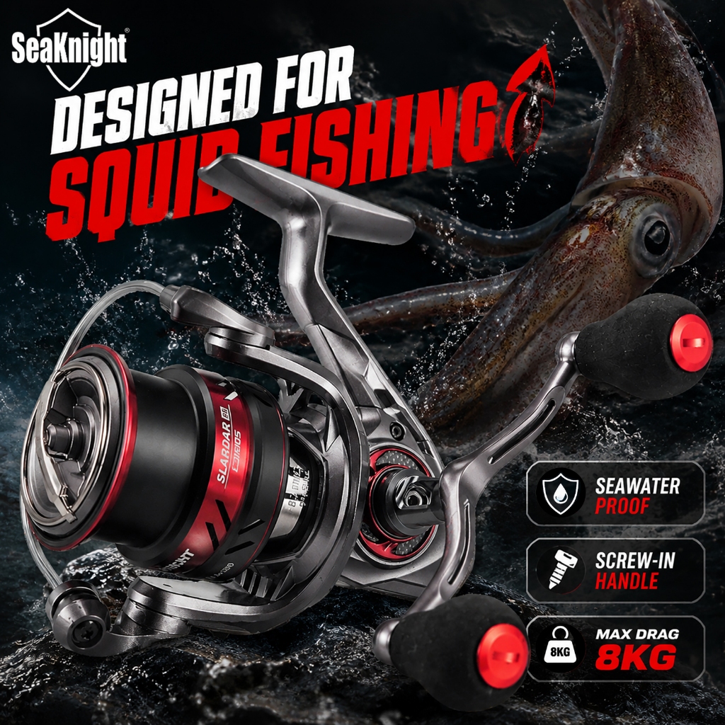 SeaKnight SLARDAR BB C3000S ปลัคหมึกลาก_dual-handle spinning reel 5.2:1 ต้านการกร่อนสำหรับตกปลาทะเล