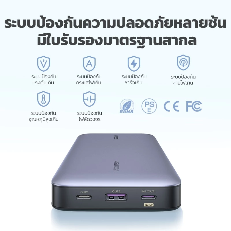 UGREEN 145W/100W Power Bank 20000 mAh/25000 mAh แบบพกพา PD Fast Charging PowerBank สมาร์ทดิจิตอลจอแสดงผลสําหรับ Huawei Samsung S26 S25 Ultra iPhone 18 Pro Max iPhone Duo iPhone 17 Pro Max 16 Pro Max แล็ปท็อป MacBook Thinkpad thumbnail 7