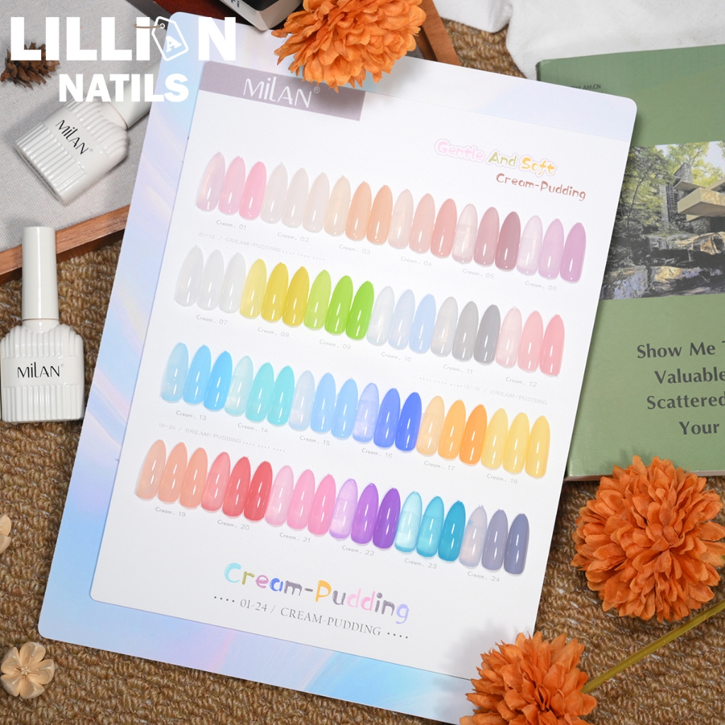 MILAN Baby Soft โทนนมละมุน 24 สี สีเจลไซรัปสไตล์หวานละมุน ขับผิว เข้าได้กับทุกลุค