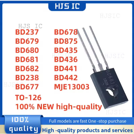 10PCS 100% ใหม่คุณภาพสูง BD237 BD679 BD680 BD681 BD682 BD238 BD677 BD678 BD875 BD435 BD436 BD441 BD4