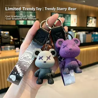พร้อมส่ง พวงกุญแจหมีน่ารัก พวงกุญแจหมีแฟชั่น หมีท้องฟ้าเต็มไปด้วยดวงดาวเหมาะกับของขวัญวันเทศกาล แบบสร้างสรรค์ สําหรับผู้หญิง และผู้ชาย
