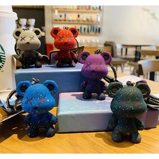 พร้อมส่ง พวงกุญแจหมีน่ารัก พวงกุญแจหมีแฟชั่น หมีท้องฟ้าเต็มไปด้วยดวงดาวเหมาะกับของขวัญวันเทศกาล แบบสร้างสรรค์ สําหรับผู้หญิง และผู้ชาย