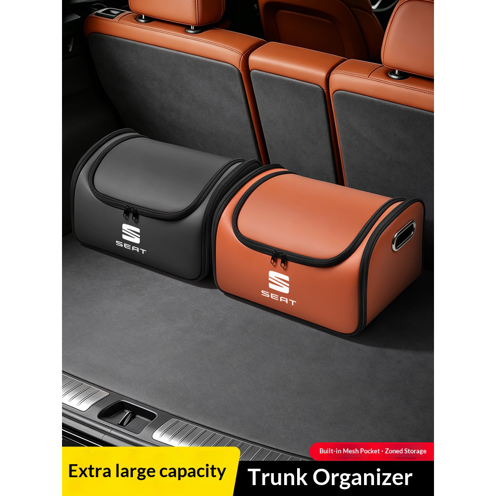 สําหรับที่นั่ง Ibiza Leon FR Mii Ateca Arosa Arona Alhambra Exeo รถที่นั่งกระเป๋า Trunk Organizer กล