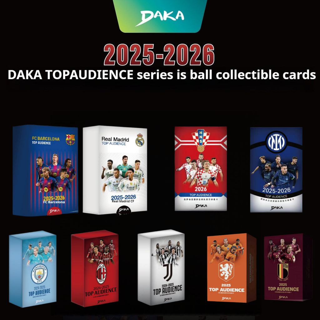 【ส่งด่วนกทม.】DAKA DAKA 2025-26 Game Season TOP AUDIENCE Series Star Card Royal Madrid & Barcelona