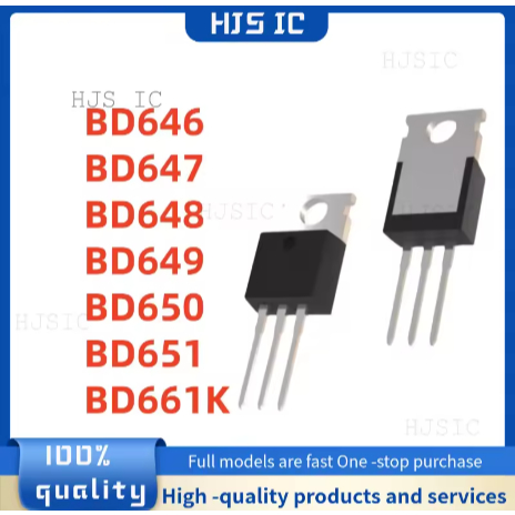 5PCS 100% ใหม่คุณภาพสูง BD646 BD647 BD648 BD649 BD650 BD651 BD661K TO-220 คุณภาพสูงในสต็อก