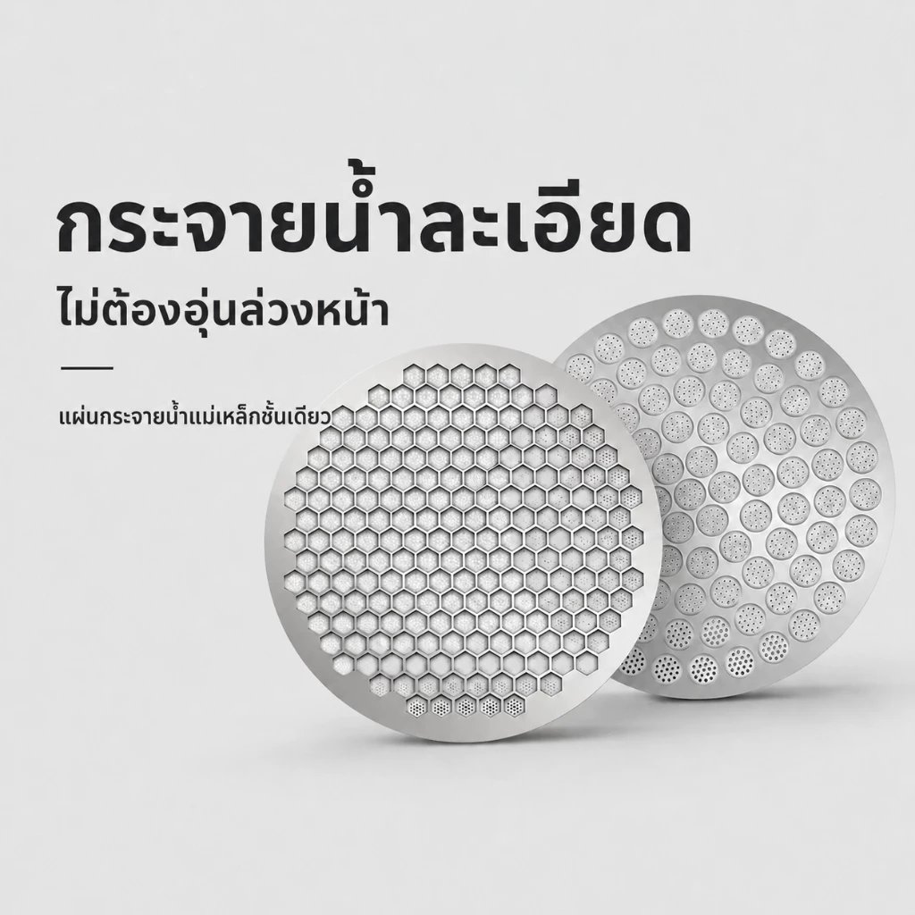 Espresso Puck Screen 58.5mm แผ่นกระจายน้ำกาแฟ Filter Screen สแตนเลส สำหรับเครื่องชงกาแฟ