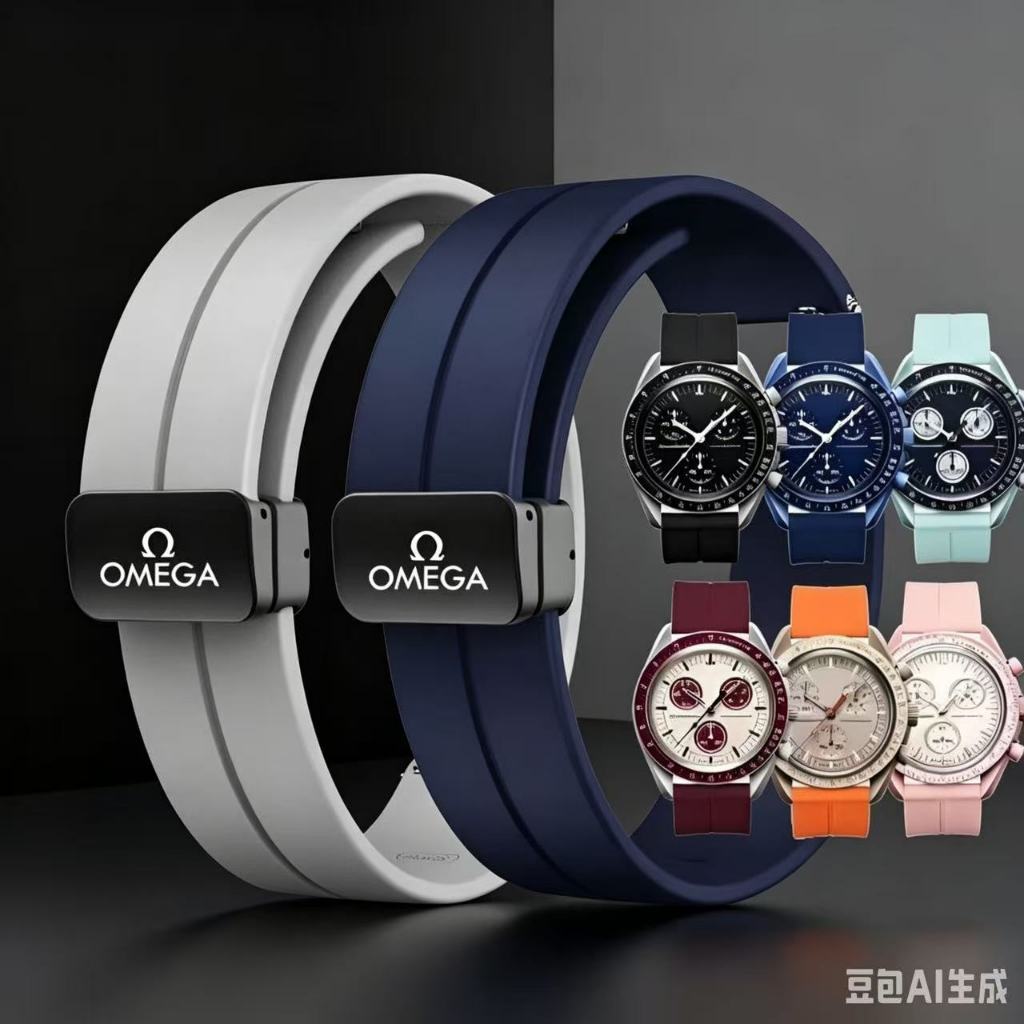 สายยางนาฬิกา Omega x Swatch ，seamaster，Speedmaster20mm - กันน้ำ ทนทาน ไม่ติดฝุ่น