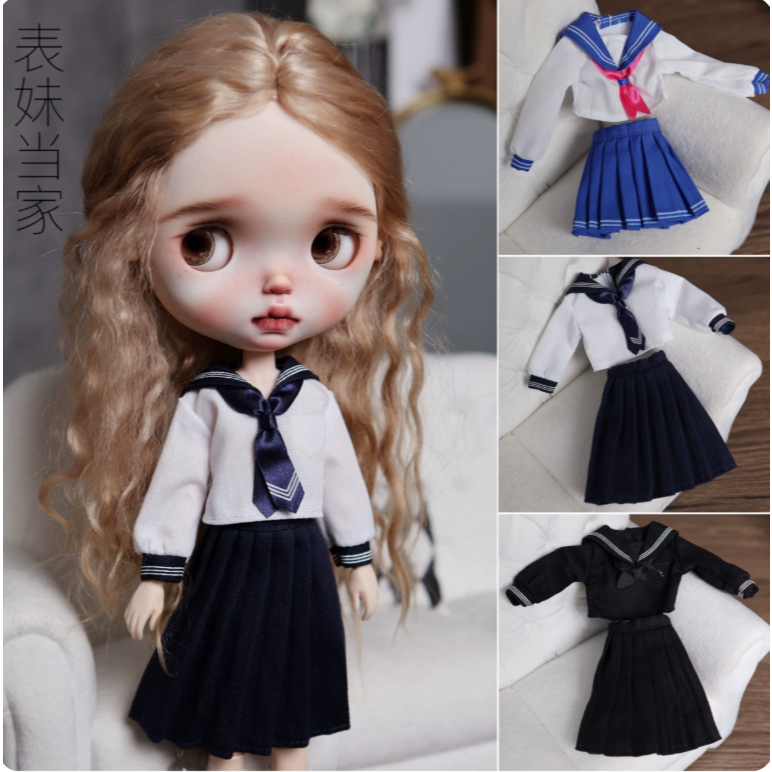 Ob24, ob26 Doll blythe Little Ragdoll Dress Up เสื้อผ้าเด็กเครื่องแบบ