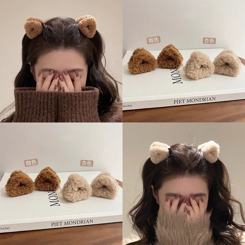 หมีน้อยรู้สึกขนฟู คลิปคว้าขนาดเล็ก คลิปหน้าม้า กิ๊บติดผม รูปที่ 7